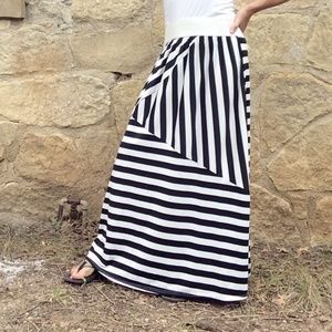 Mint Green Brand Black Striped Skirt